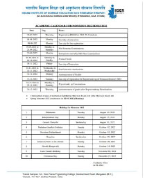 Academic Calender Monsoon 22